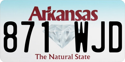 AR license plate 871WJD
