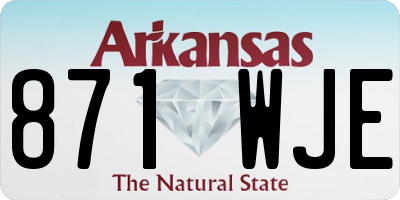 AR license plate 871WJE