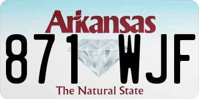 AR license plate 871WJF