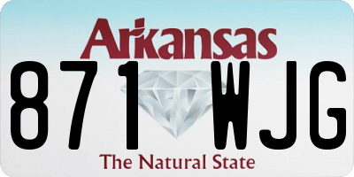 AR license plate 871WJG