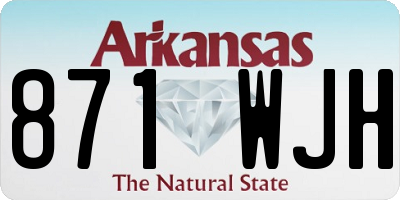 AR license plate 871WJH
