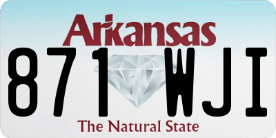 AR license plate 871WJI