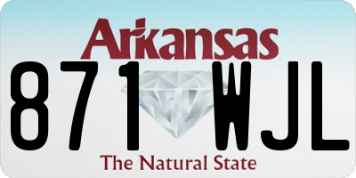 AR license plate 871WJL