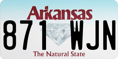 AR license plate 871WJN