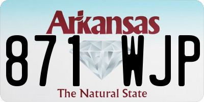 AR license plate 871WJP