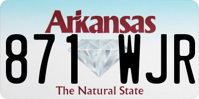 AR license plate 871WJR