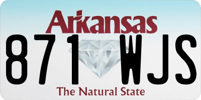 AR license plate 871WJS