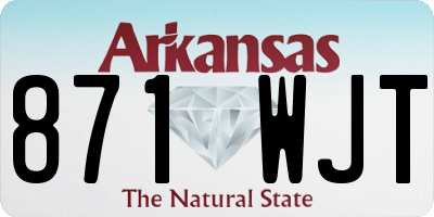 AR license plate 871WJT