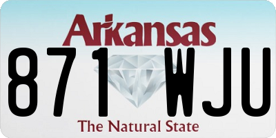 AR license plate 871WJU