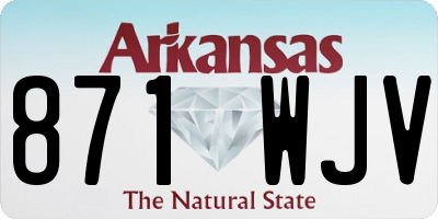 AR license plate 871WJV