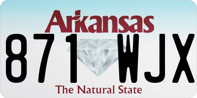 AR license plate 871WJX