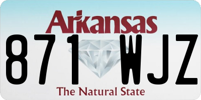 AR license plate 871WJZ