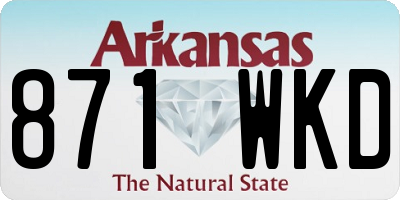 AR license plate 871WKD