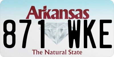 AR license plate 871WKE