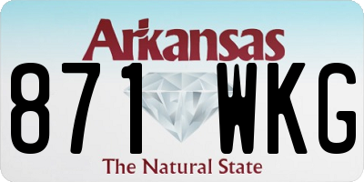 AR license plate 871WKG