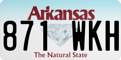 AR license plate 871WKH