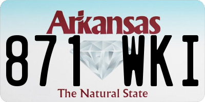 AR license plate 871WKI