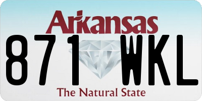 AR license plate 871WKL
