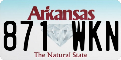 AR license plate 871WKN