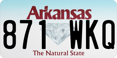 AR license plate 871WKQ