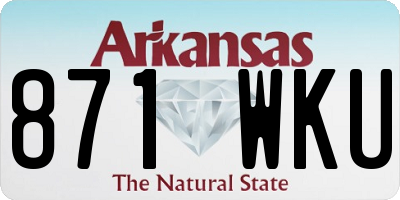 AR license plate 871WKU