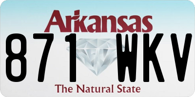 AR license plate 871WKV