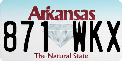 AR license plate 871WKX