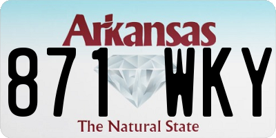 AR license plate 871WKY