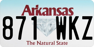 AR license plate 871WKZ