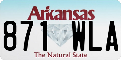 AR license plate 871WLA