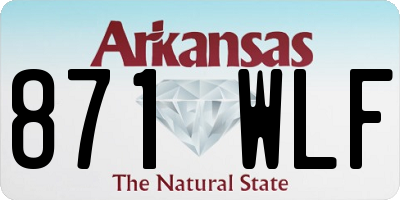AR license plate 871WLF