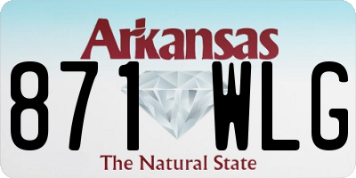 AR license plate 871WLG