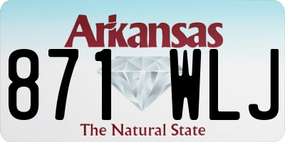 AR license plate 871WLJ