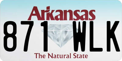 AR license plate 871WLK