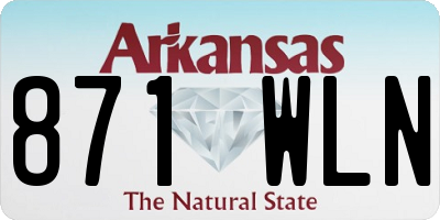 AR license plate 871WLN
