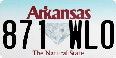 AR license plate 871WLO