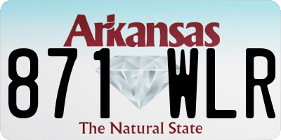 AR license plate 871WLR
