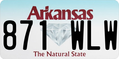 AR license plate 871WLW