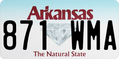 AR license plate 871WMA