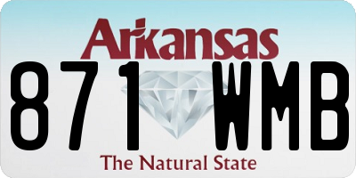 AR license plate 871WMB