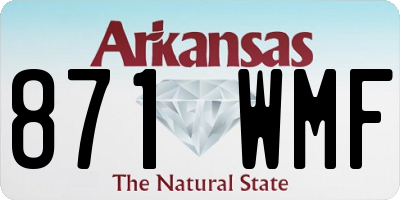 AR license plate 871WMF