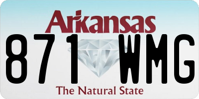 AR license plate 871WMG