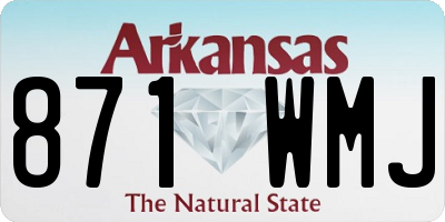AR license plate 871WMJ