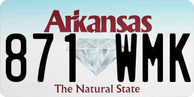 AR license plate 871WMK