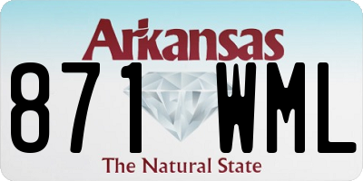AR license plate 871WML