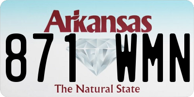 AR license plate 871WMN