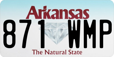AR license plate 871WMP