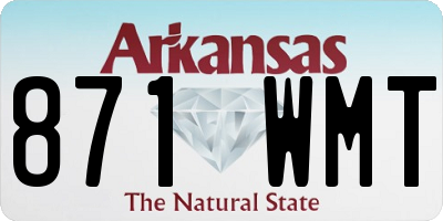 AR license plate 871WMT