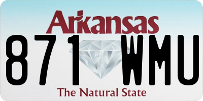 AR license plate 871WMU