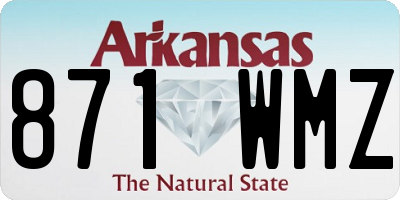 AR license plate 871WMZ
